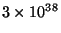 $3\times10^{38}$