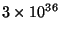 $3\times10^{36}$
