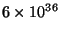 $6\times10^{36}$